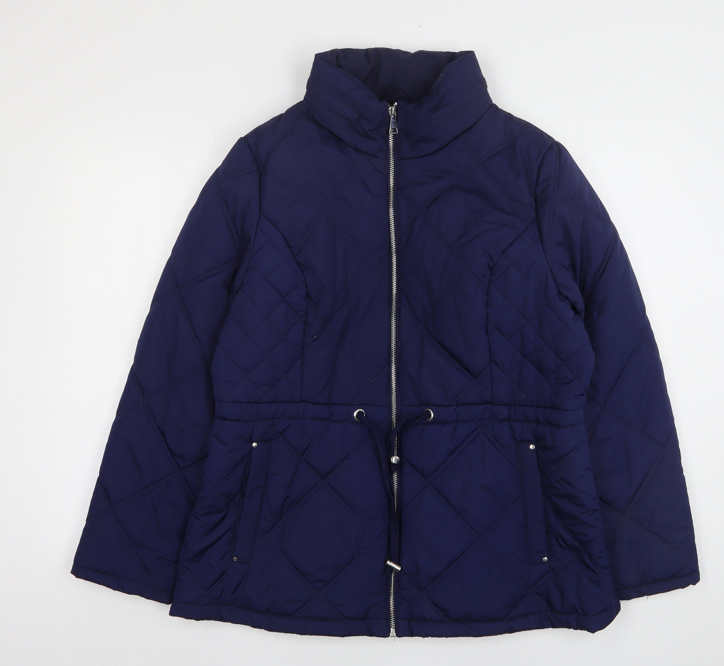 Papaya Womens Blue   Quilted Coat Size 16