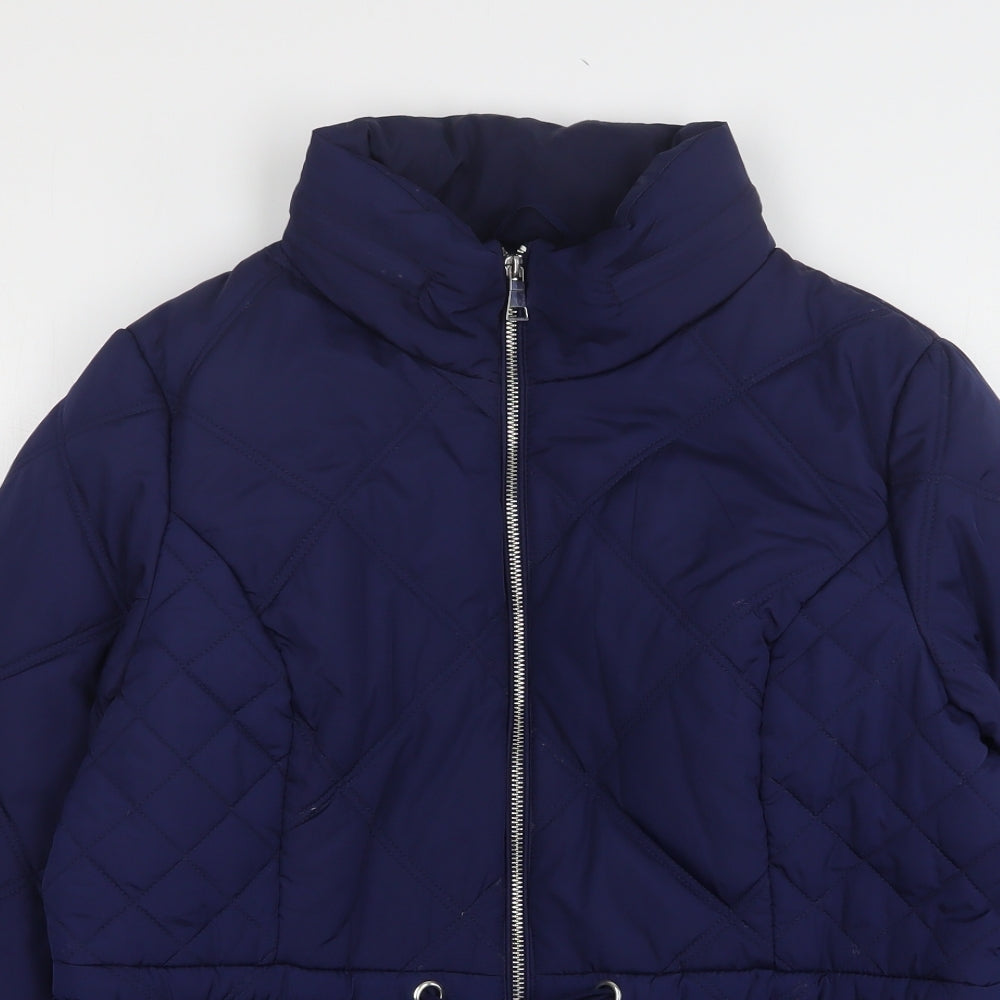 Papaya Womens Blue   Quilted Coat Size 16