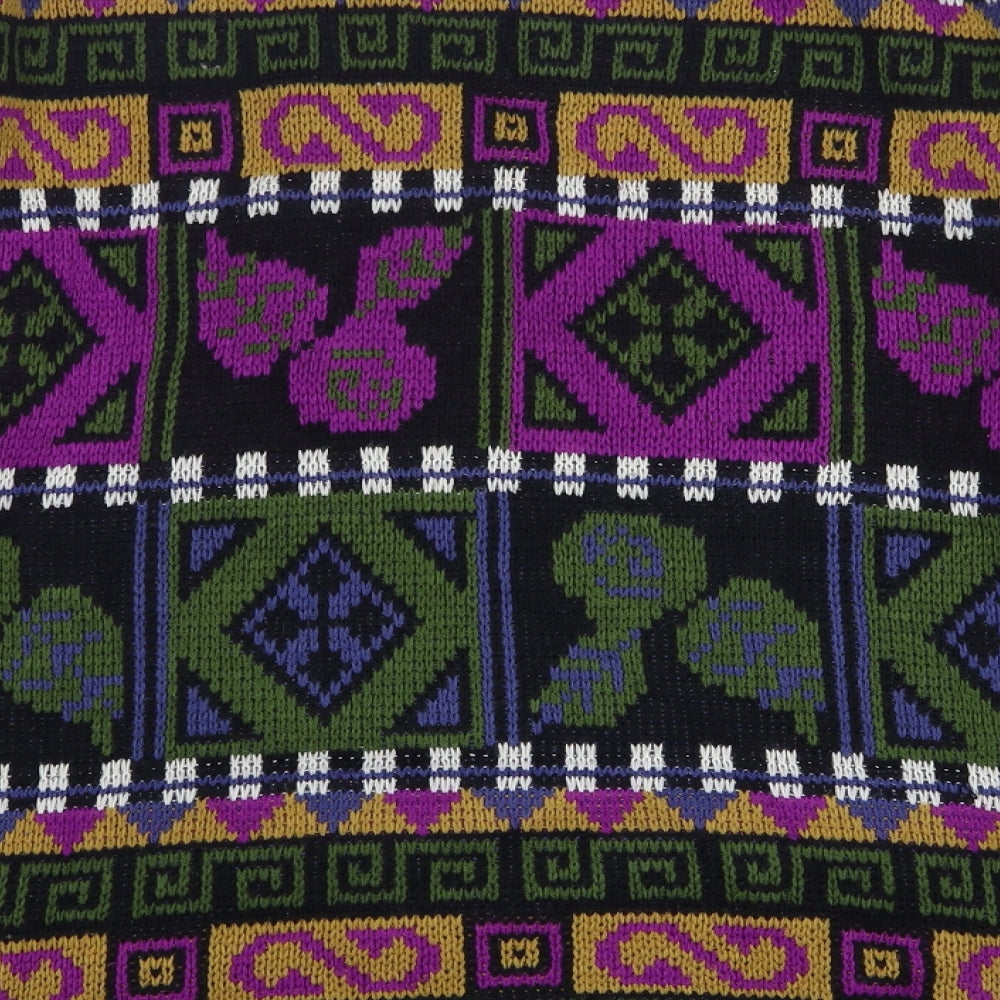 Soft Wear Womens Multicoloured Round Neck Fair Isle Acrylic Pullover Jumper One Size