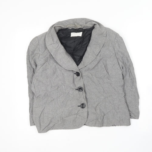 Precis Womens Grey   Jacket Blazer Size 14
