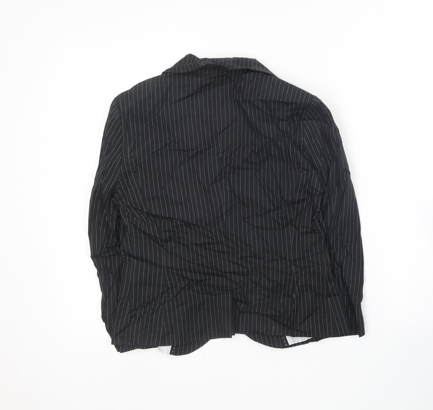 Marks and Spencer Womens Black Striped  Jacket Blazer Size 10