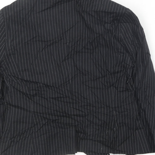 Marks and Spencer Womens Black Striped  Jacket Blazer Size 10