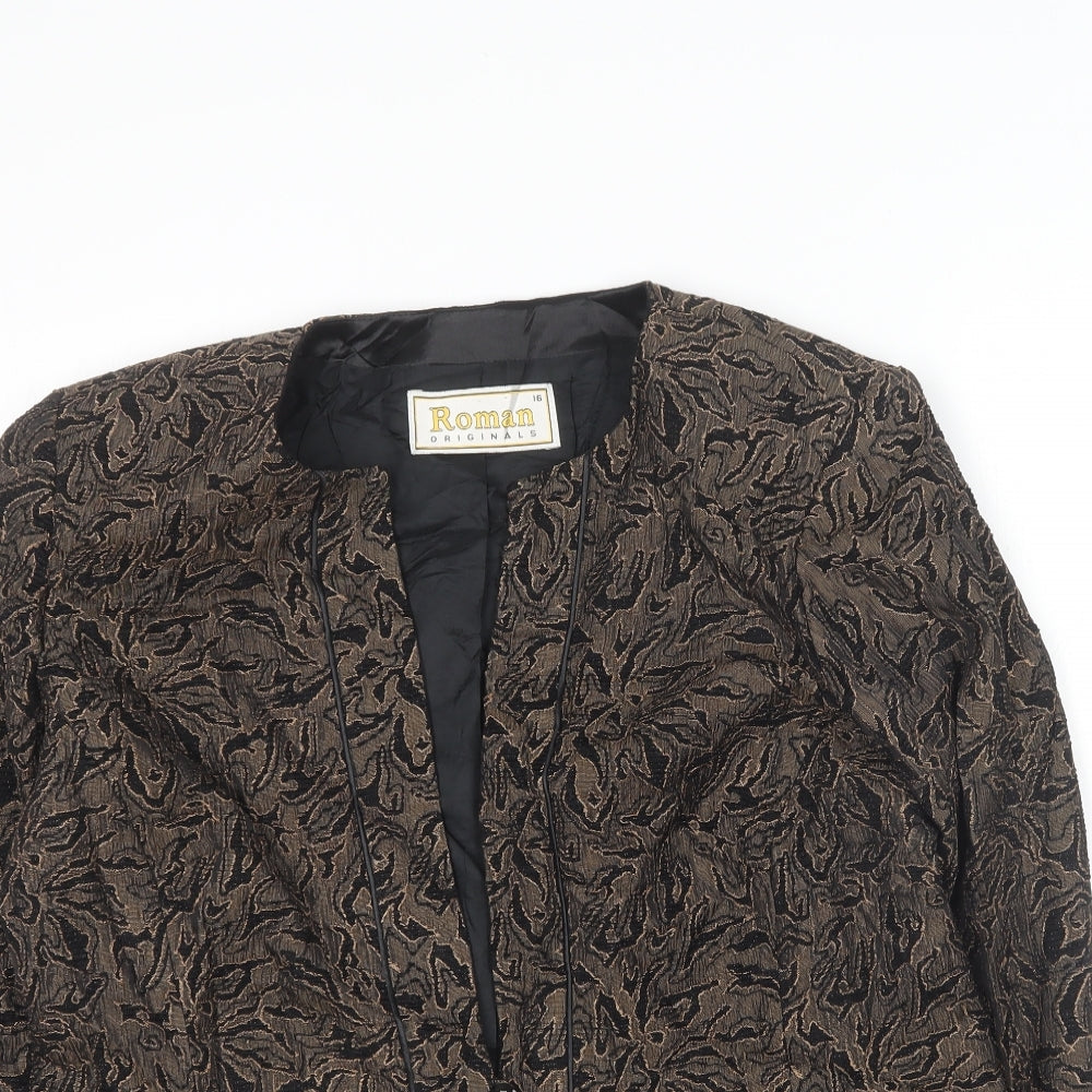 Roman Originals Womens Brown   Jacket Blazer Size 16