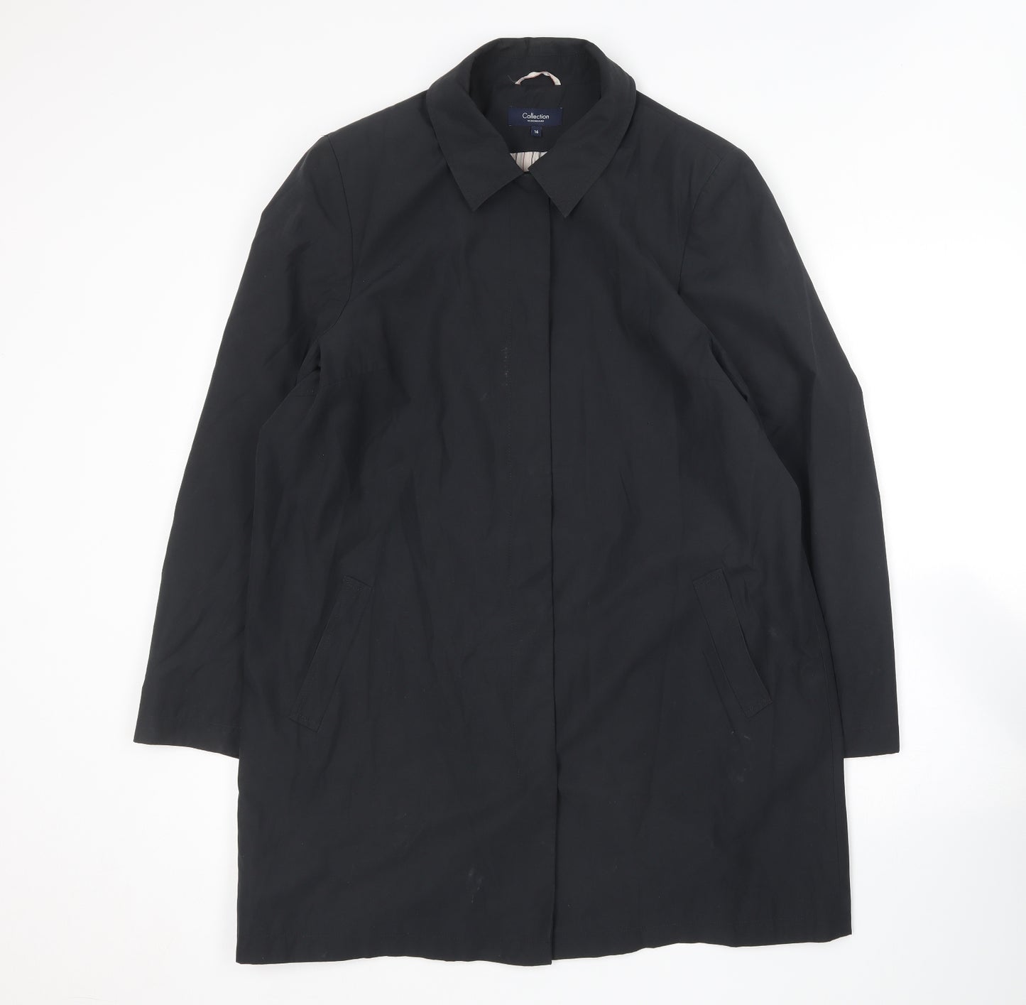Debenhams Womens Blue   Overcoat Coat Size 16