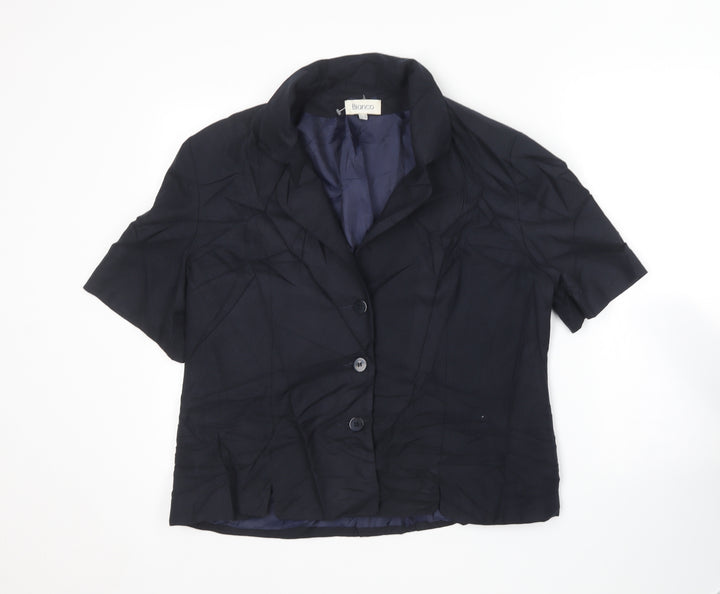 Bianco Womens Blue   Jacket Blazer Size 18