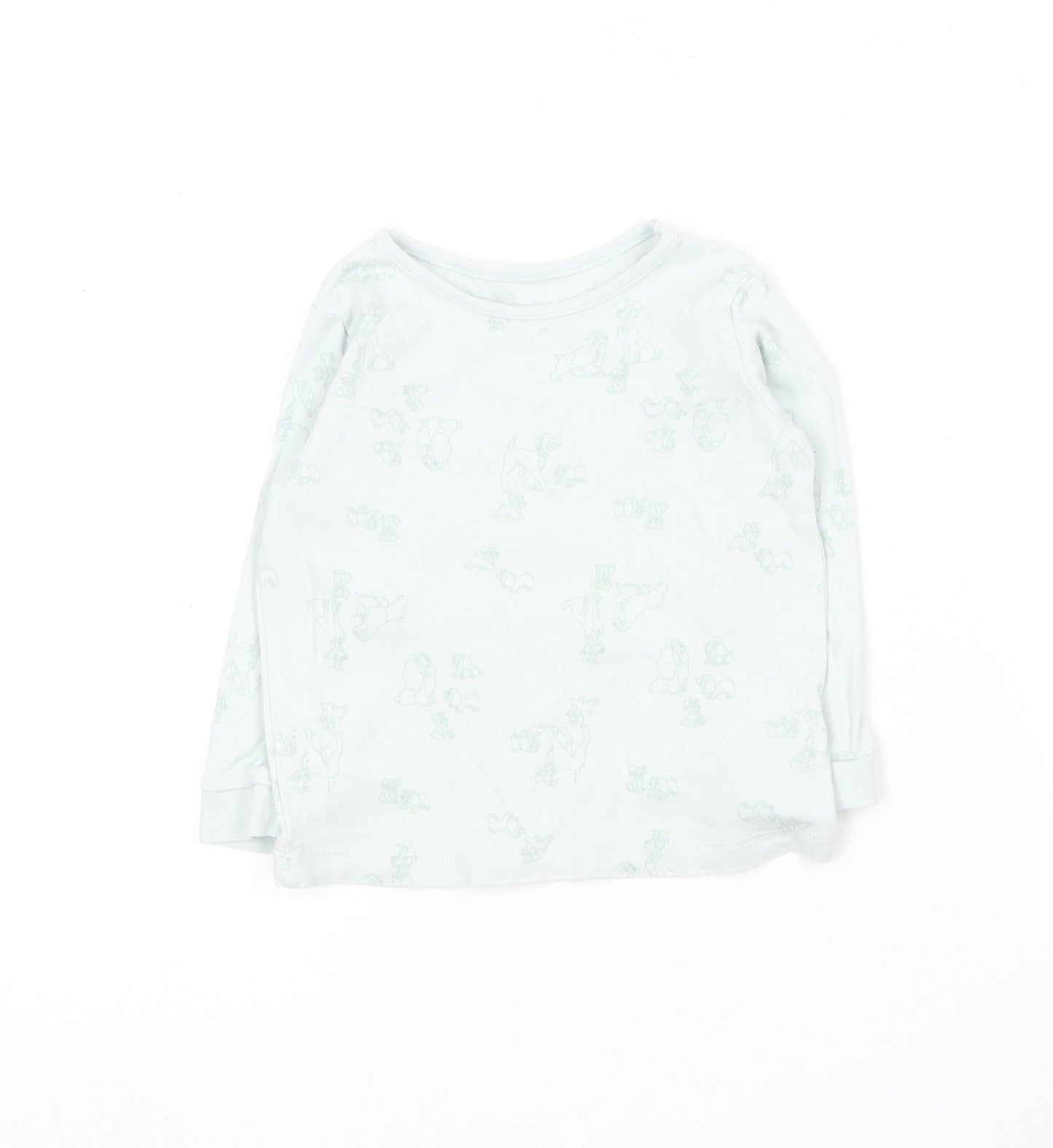 George Baby Blue Geometric Cotton Basic T-Shirt Size 12-18 Months Round Neck  - Disney