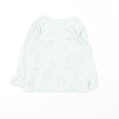 George Baby Blue Geometric Cotton Basic T-Shirt Size 12-18 Months Round Neck  - Disney
