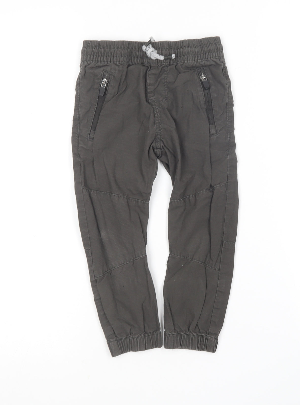 F&F Boys Green  Cotton Cargo Trousers Size 2-3 Years  Regular