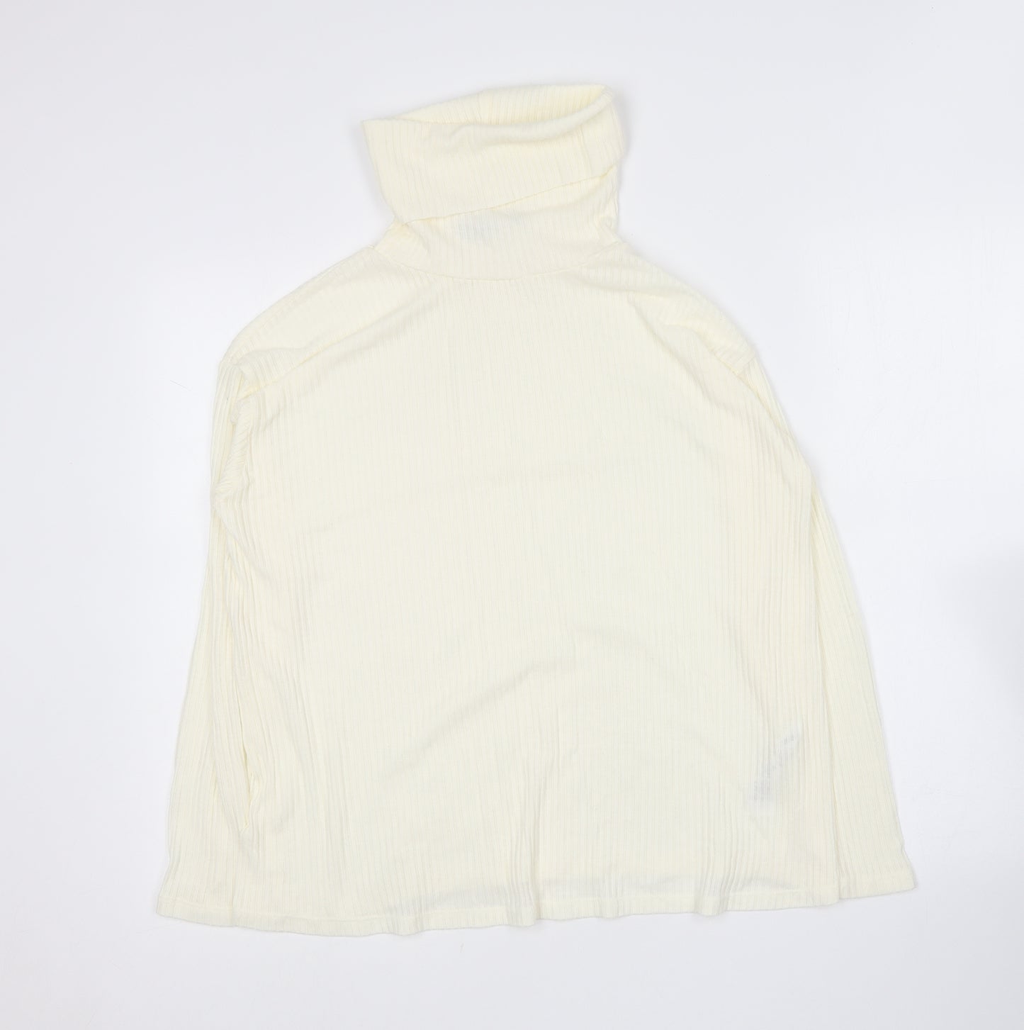 ASOS Womens Ivory Roll Neck  Polyester Pullover Jumper Size 12