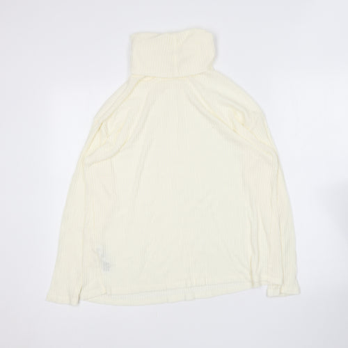 ASOS Womens Ivory Roll Neck  Polyester Pullover Jumper Size 12