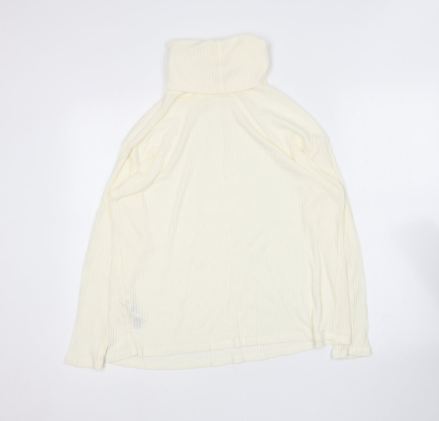 ASOS Womens Ivory Roll Neck  Polyester Pullover Jumper Size 12