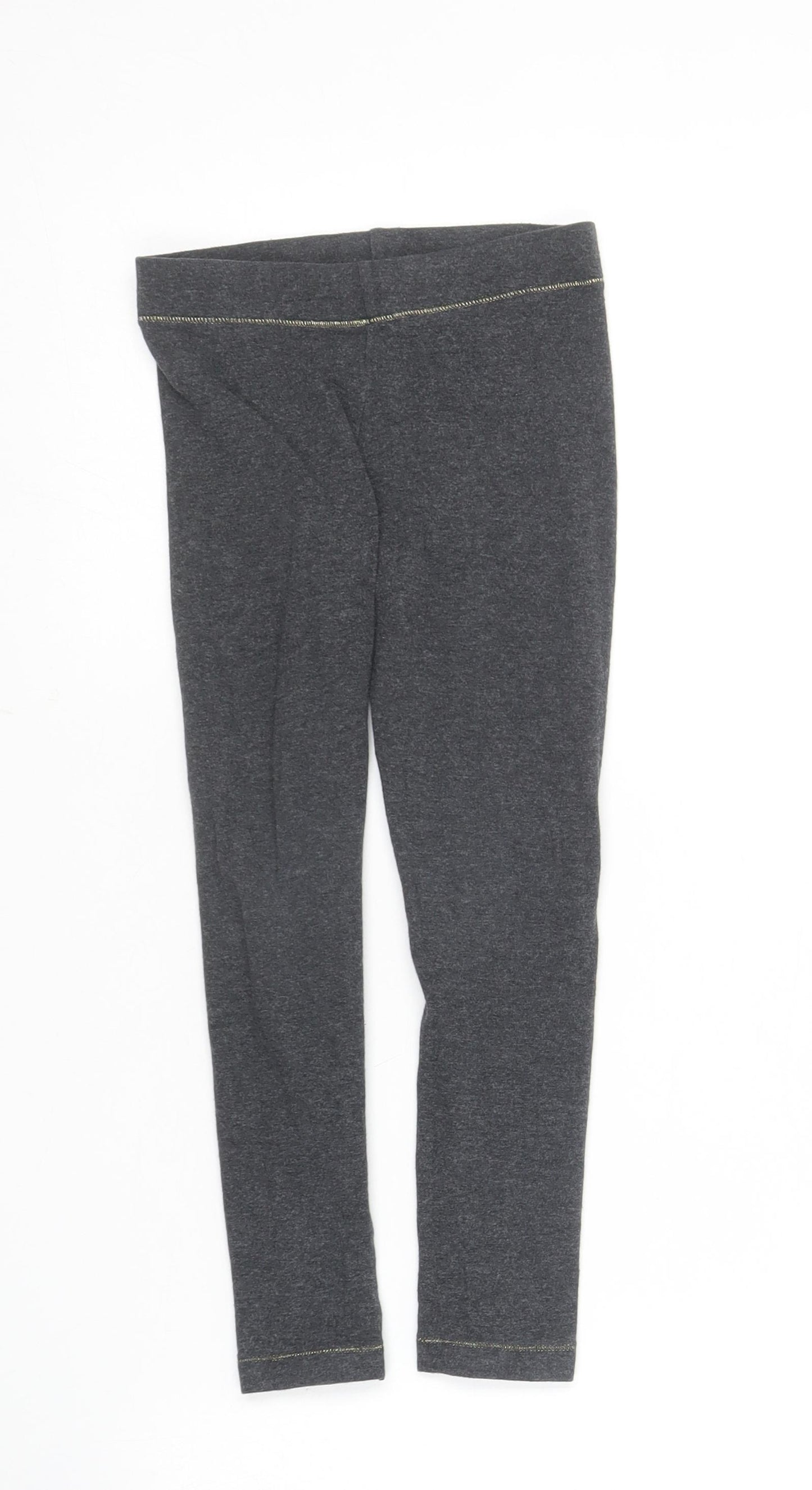 Marks and Spencer Girls Grey  Cotton Jogger Trousers Size 5-6 Years  Regular