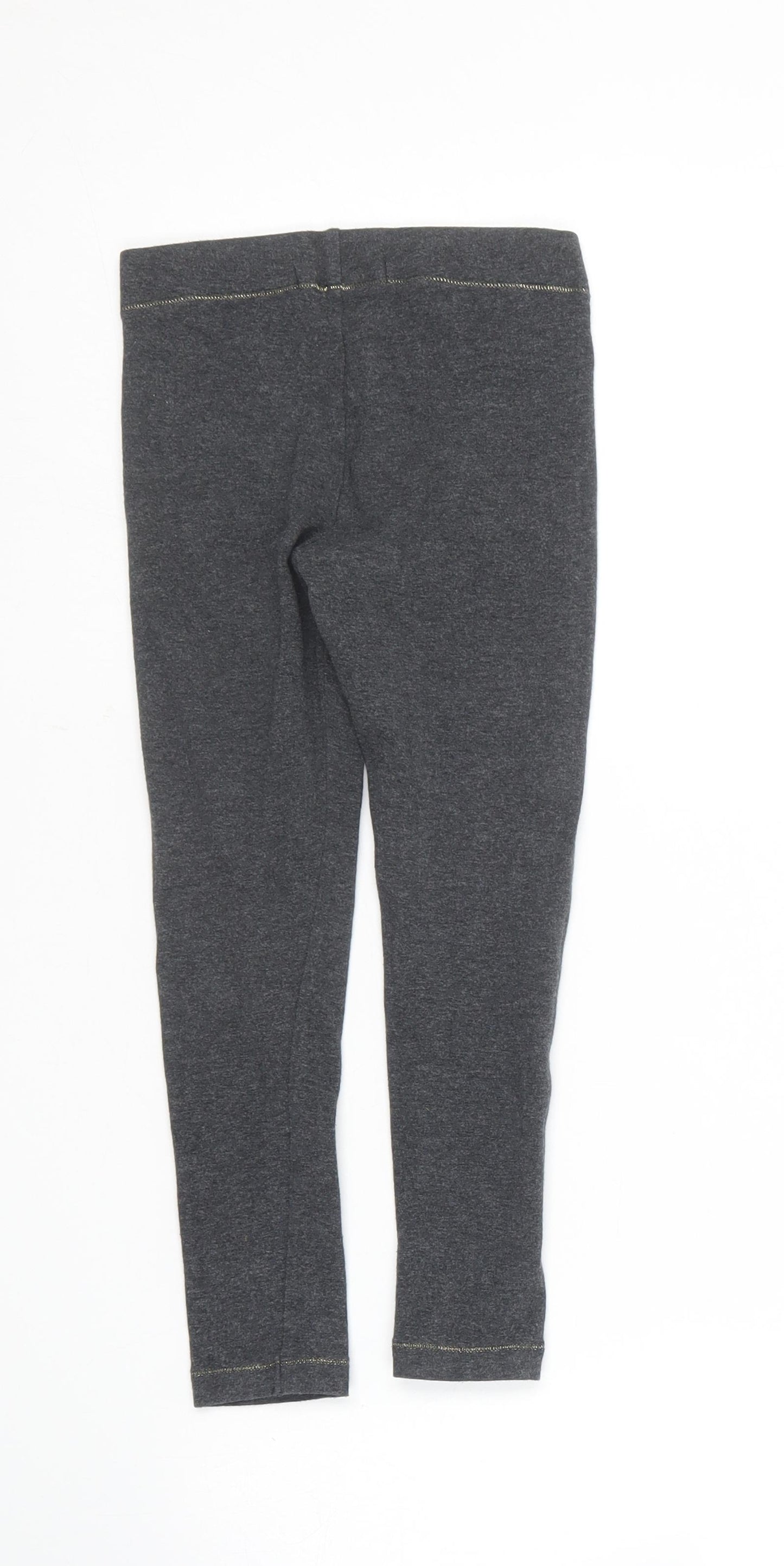 Marks and Spencer Girls Grey  Cotton Jogger Trousers Size 5-6 Years  Regular