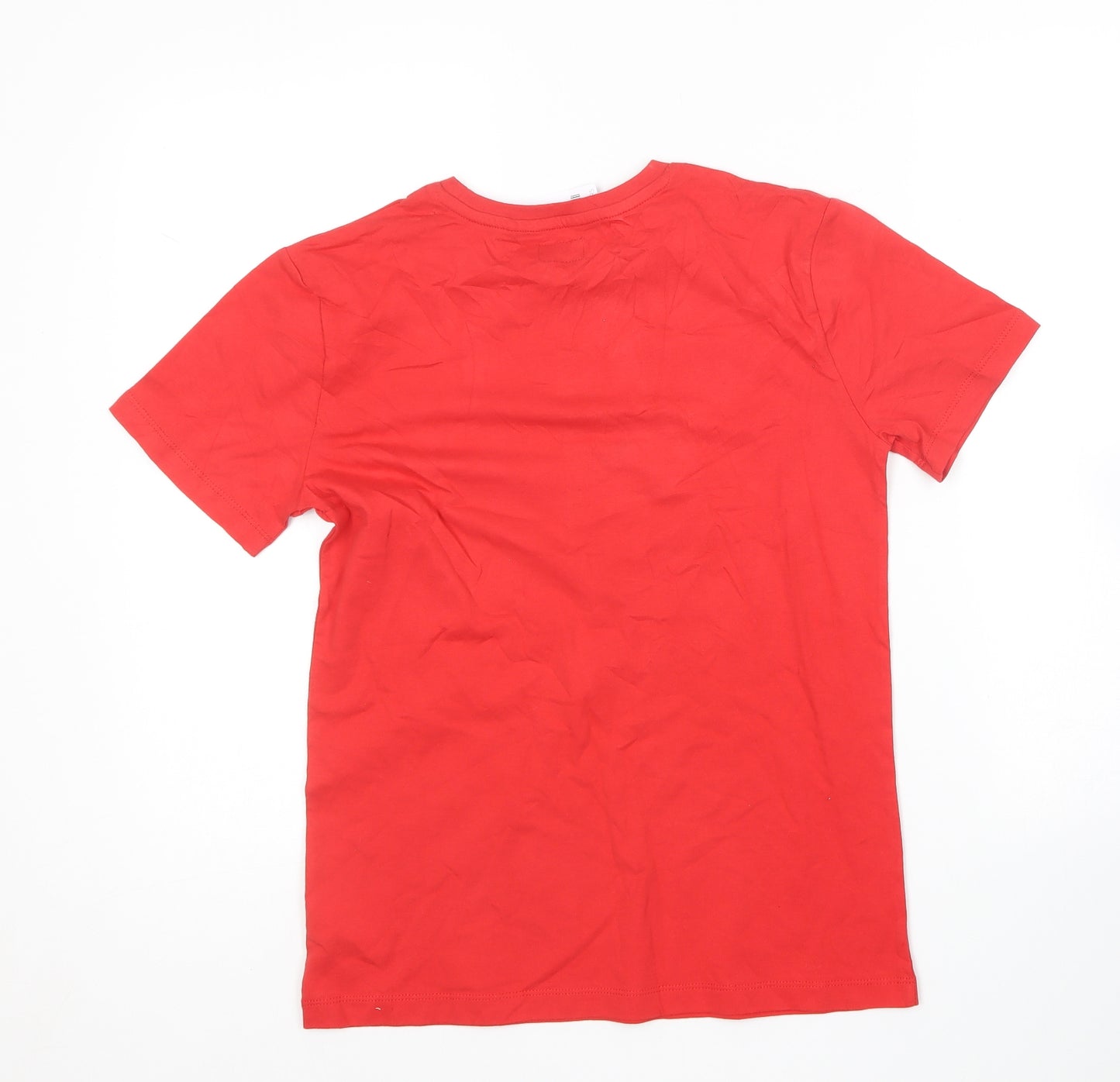 NEXT Boys Red  Cotton Basic T-Shirt Size 11 Years Round Neck  - Gamer