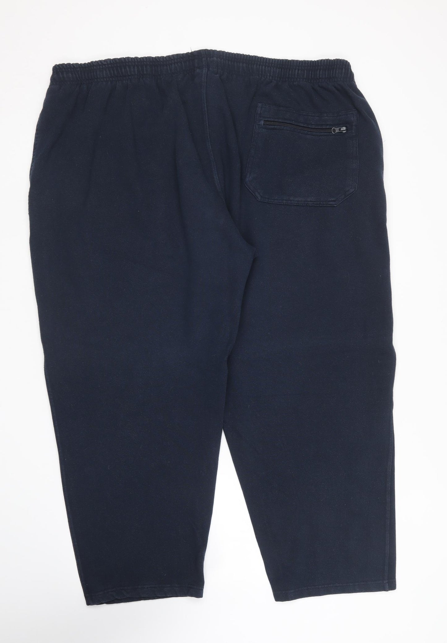 Bonart Mens Blue  Cotton Jogger Trousers Size 4XL L26 in Regular