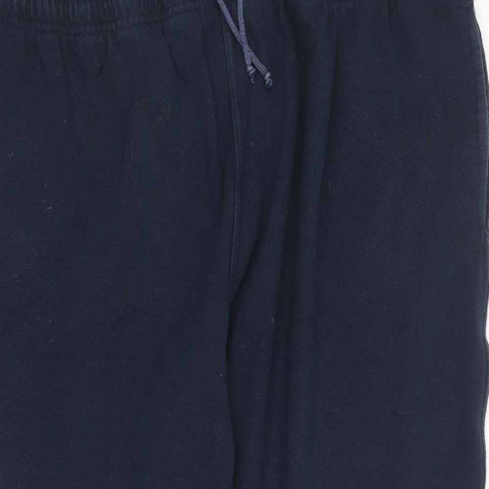 Bonart Mens Blue  Cotton Jogger Trousers Size 4XL L26 in Regular