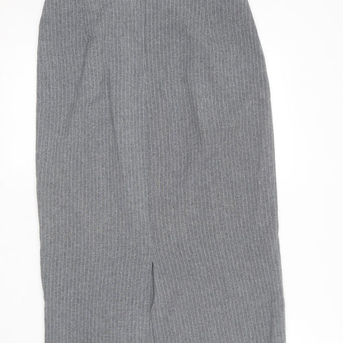 St Bernard  Womens Grey Striped Polyester Straight & Pencil Skirt Size 12