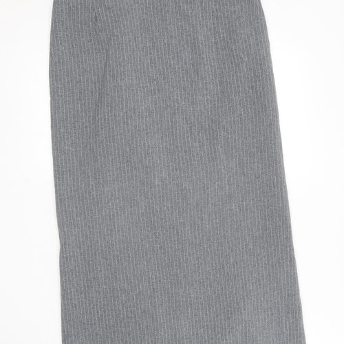 St Bernard  Womens Grey Striped Polyester Straight & Pencil Skirt Size 12