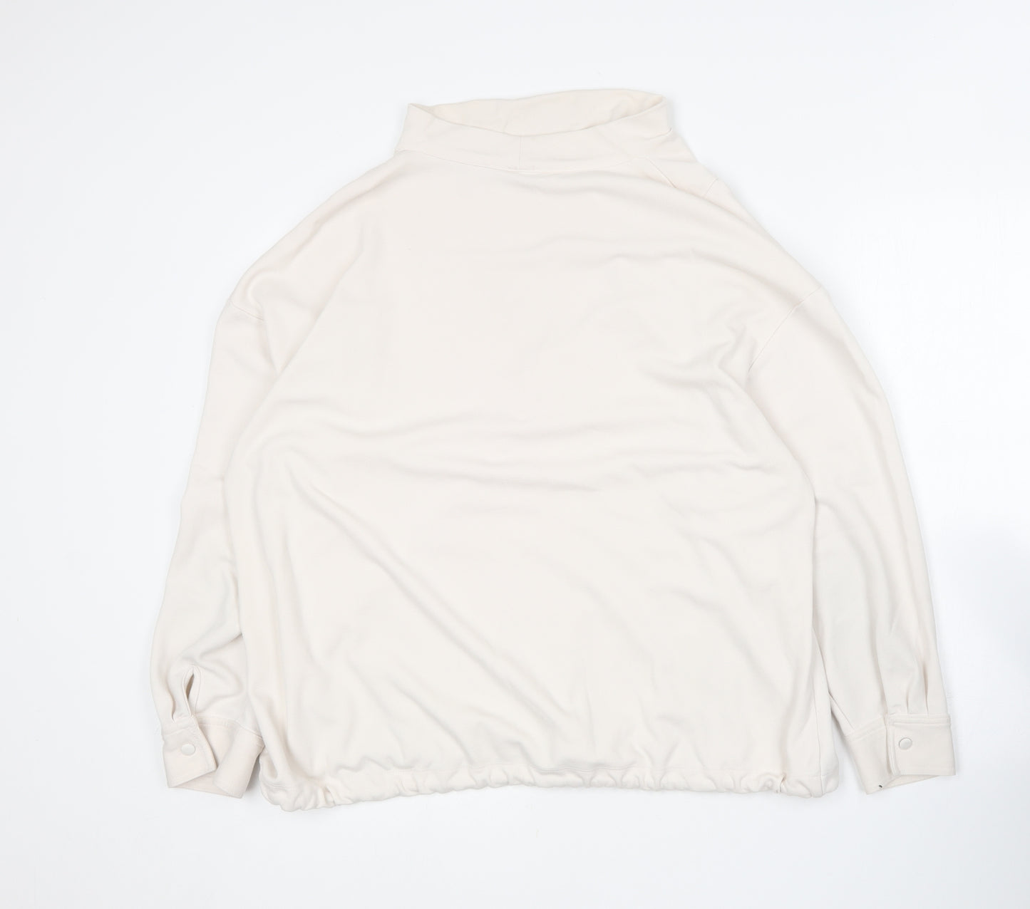 Gallery Womens Ivory Crew Neck  Viscose Pullover Jumper Size XL