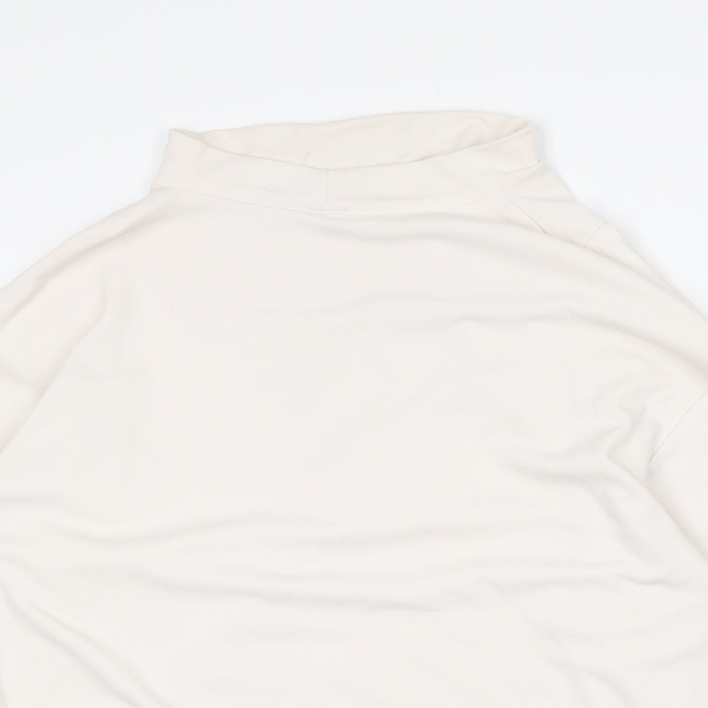 Gallery Womens Ivory Crew Neck  Viscose Pullover Jumper Size XL