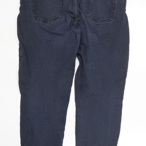 Marks and Spencer Womens Blue  Cotton Straight Jeans Size 16 L27 in Regular