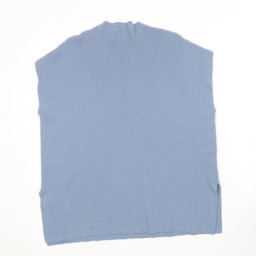 Gallery Womens Blue Round Neck  Polyester Pullover Jumper Size M