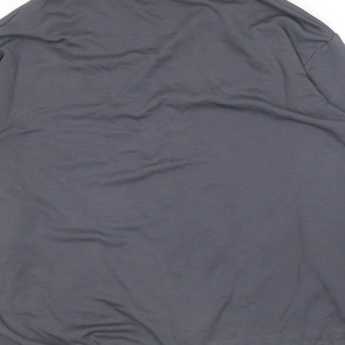 Gallery Womens Grey Crew Neck  Viscose Pullover Jumper Size L