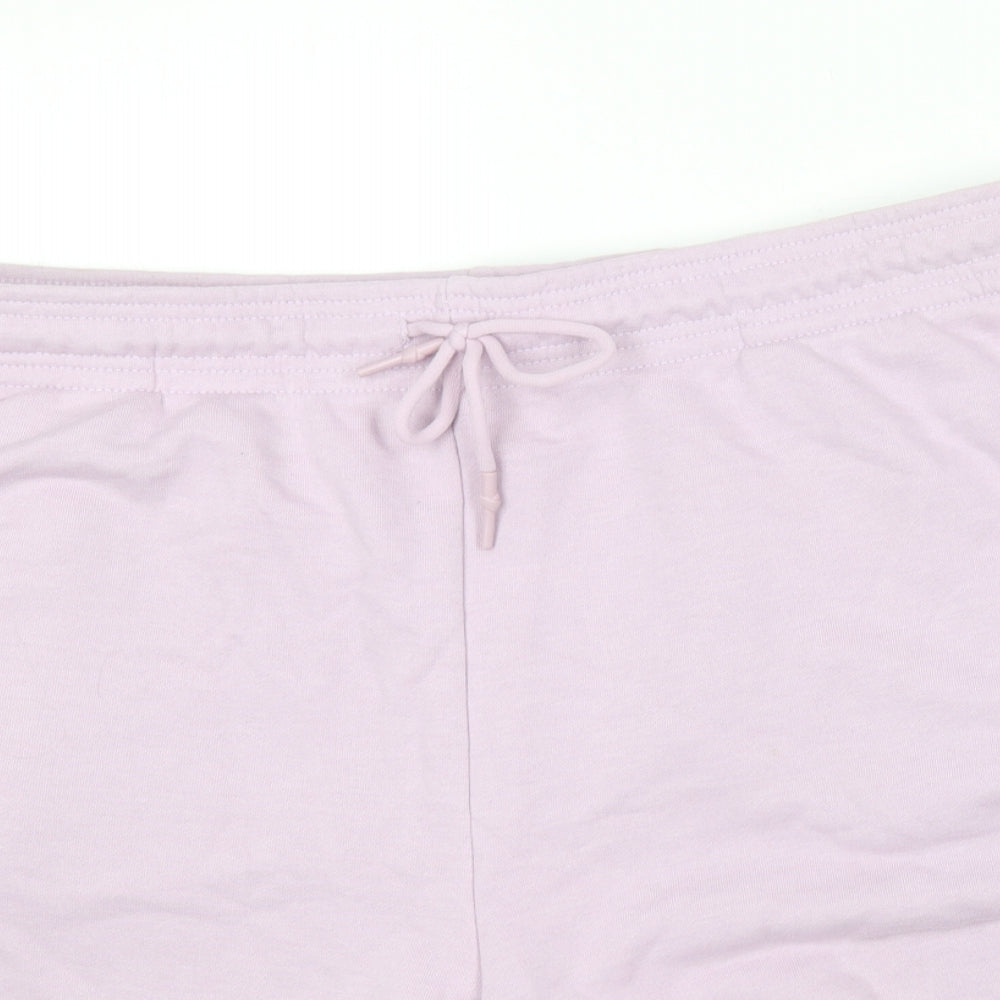 Dunnes Stores Womens Pink  Cotton Sweat Shorts Size L L8 in Regular