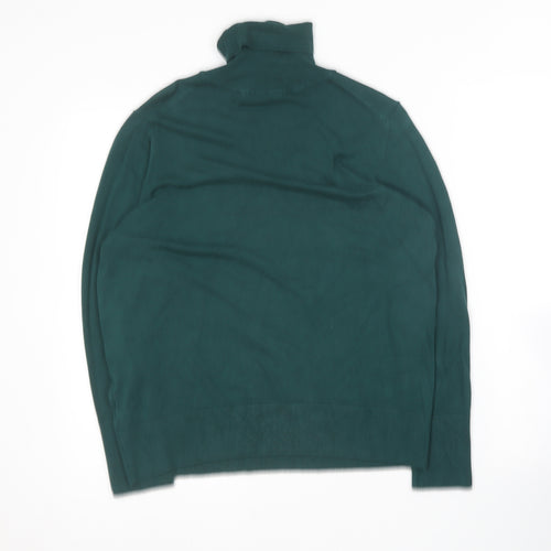 Dunnes Stores Womens Green Roll Neck  Viscose Pullover Jumper Size XL