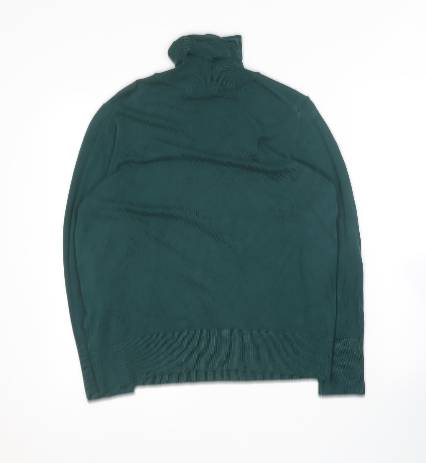 Dunnes Stores Womens Green Roll Neck  Viscose Pullover Jumper Size XL