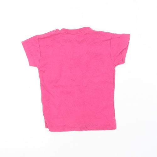 Impulse Wear Baby Pink  Cotton Basic T-Shirt Size 12 Months Round Neck  - Mallorca