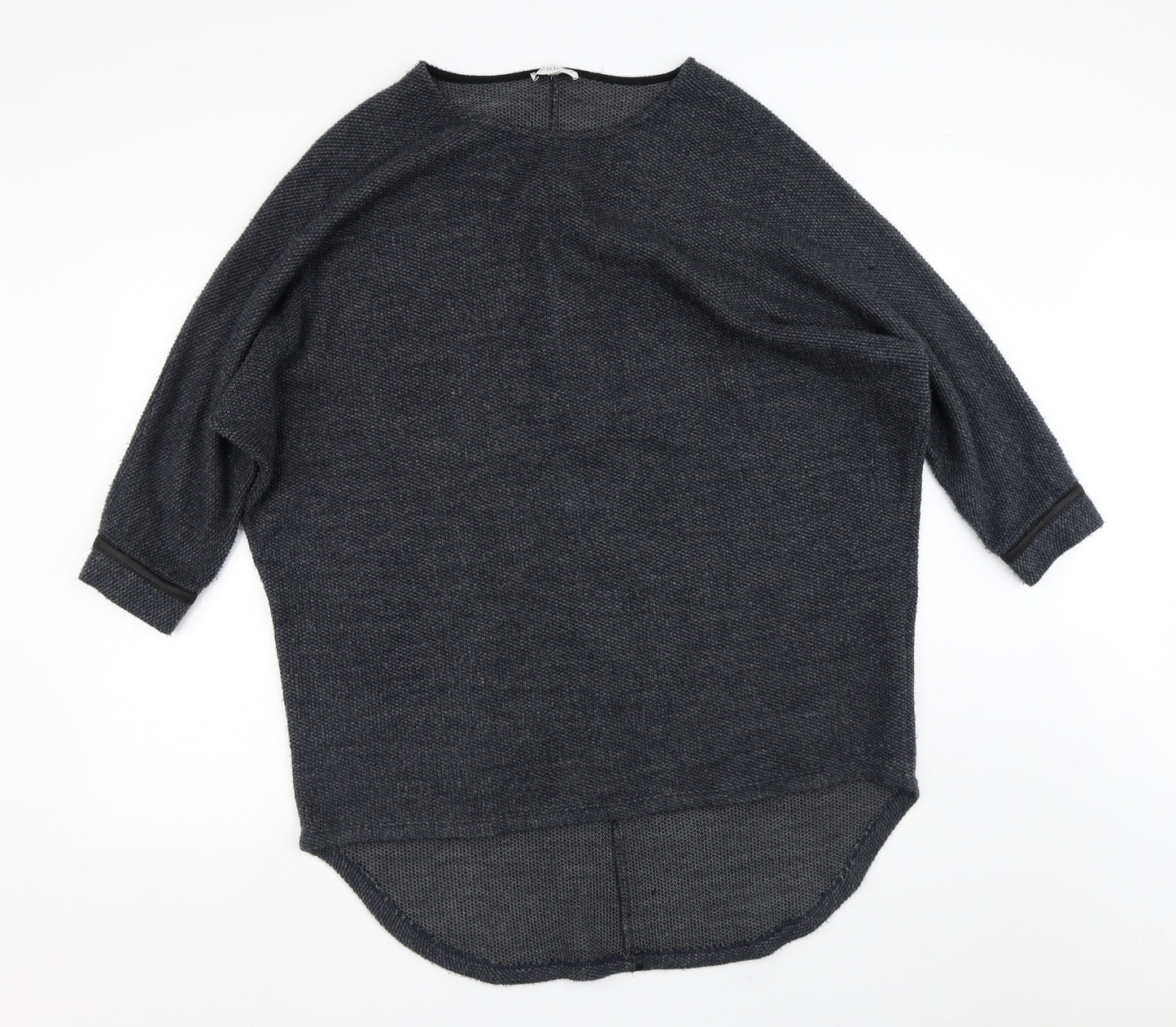 Apricot Mens Grey Crew Neck  Acrylic Pullover Jumper Size L