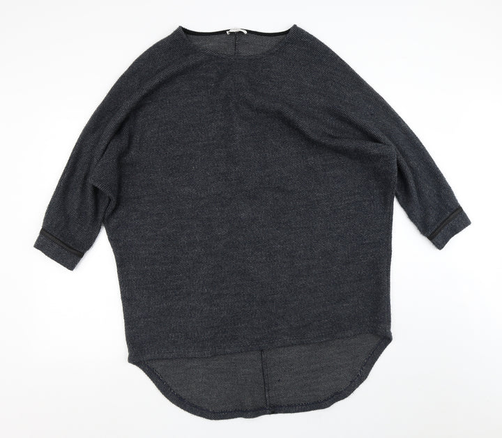 Apricot Mens Grey Crew Neck  Acrylic Pullover Jumper Size L