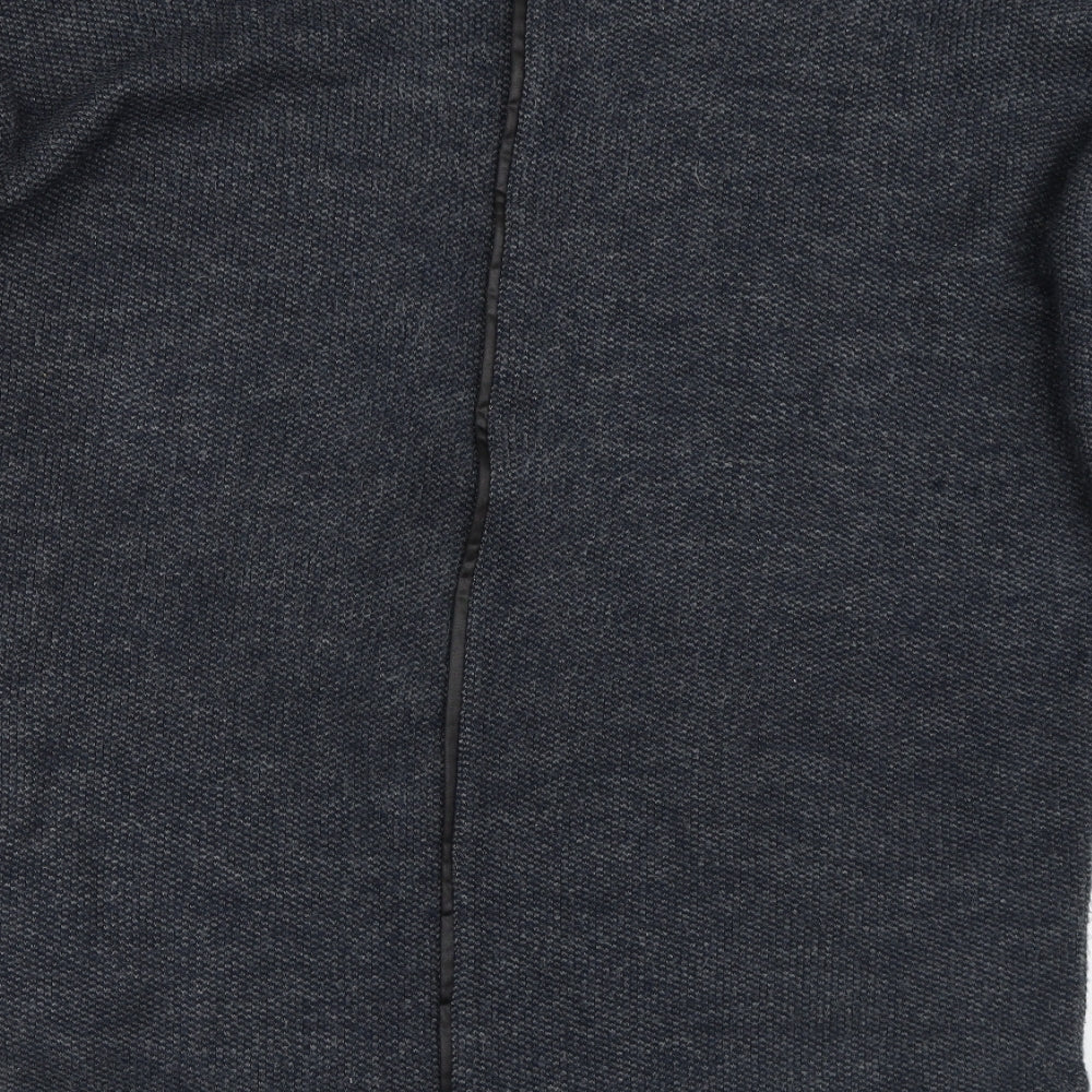 Apricot Mens Grey Crew Neck  Acrylic Pullover Jumper Size L