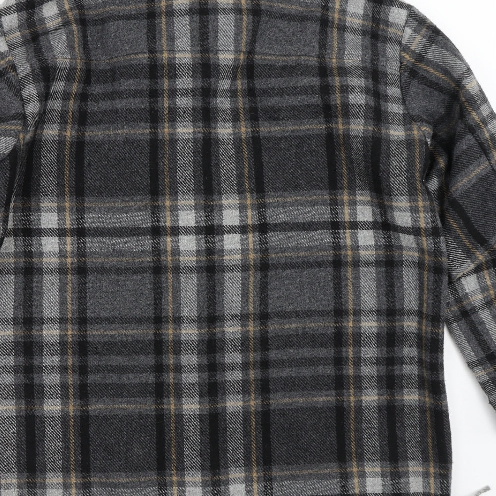 Marks and Spencer Mens Grey Plaid  Jacket Coat Size M