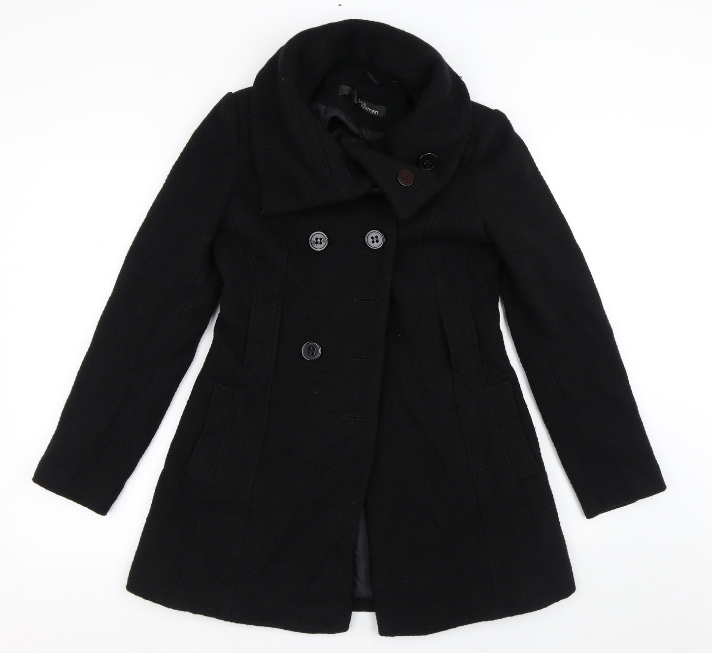 Jane Norman Womens Black   Trench Coat Coat Size 10