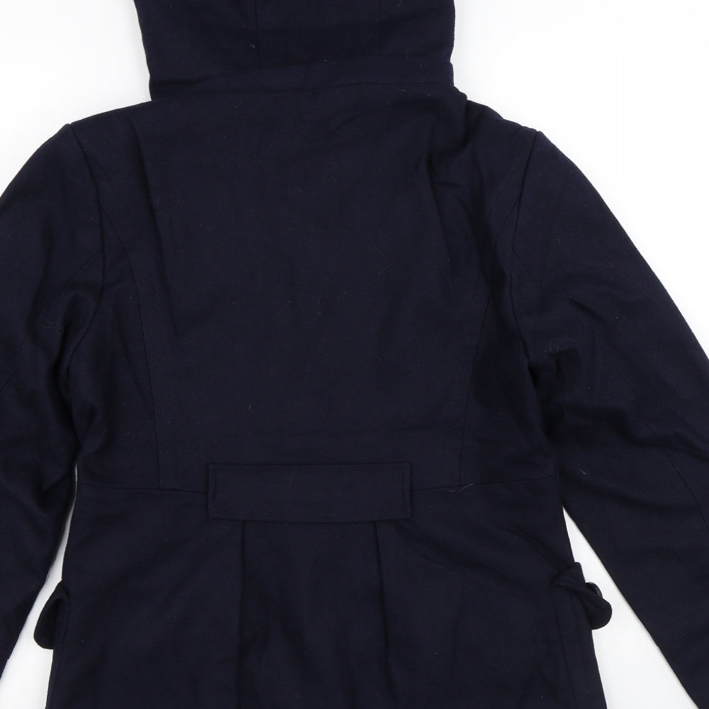 Evita Womens Blue   Trench Coat Coat Size 14