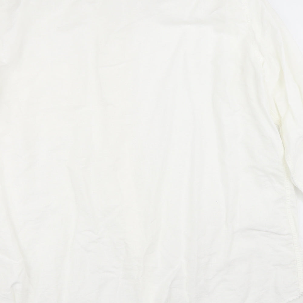 Gap Mens White  Cotton  Dress Shirt Size XL Collared