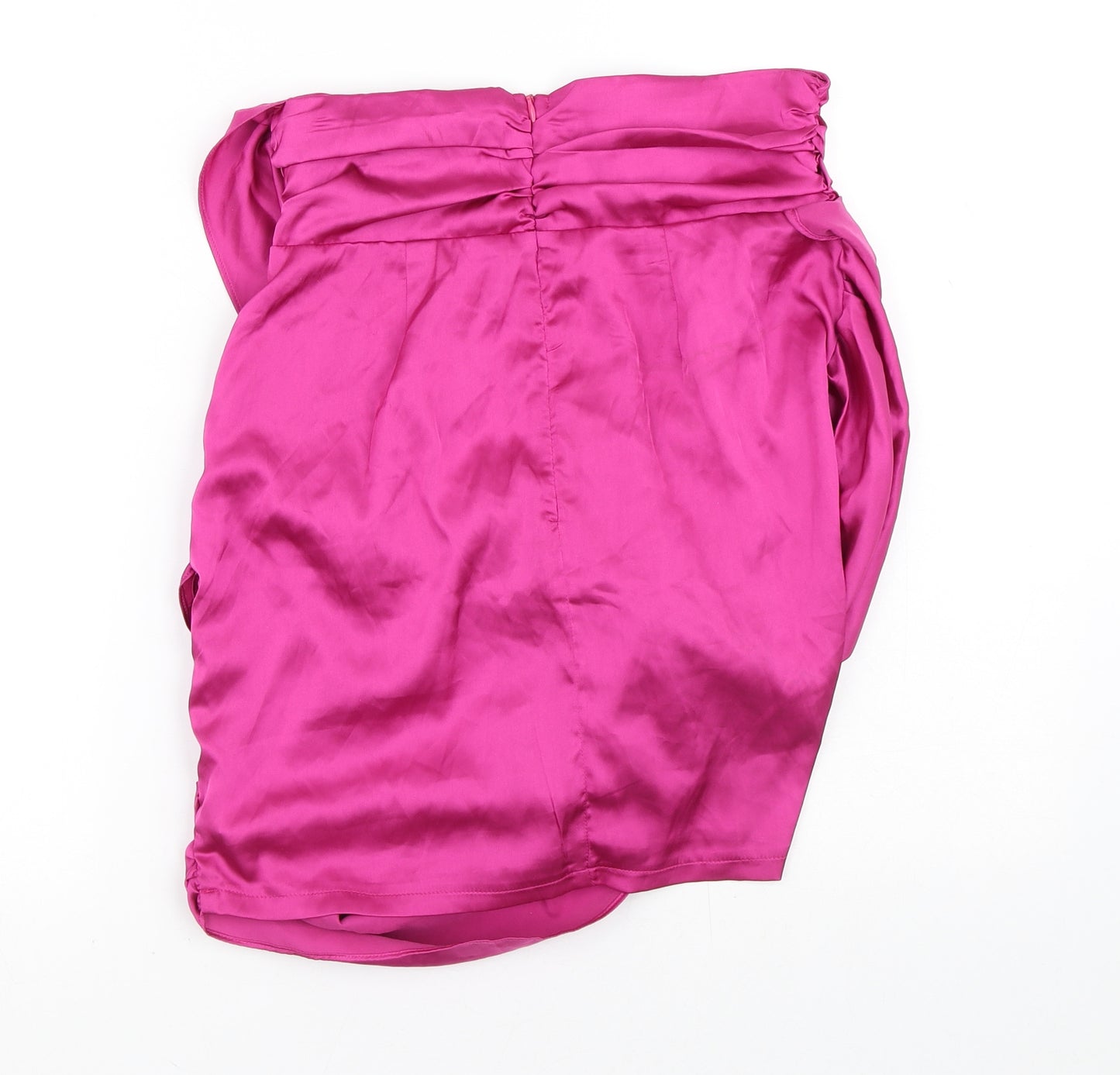 Boohoo Womens Pink  Polyester Wrap Skirt Size 12    - Chain