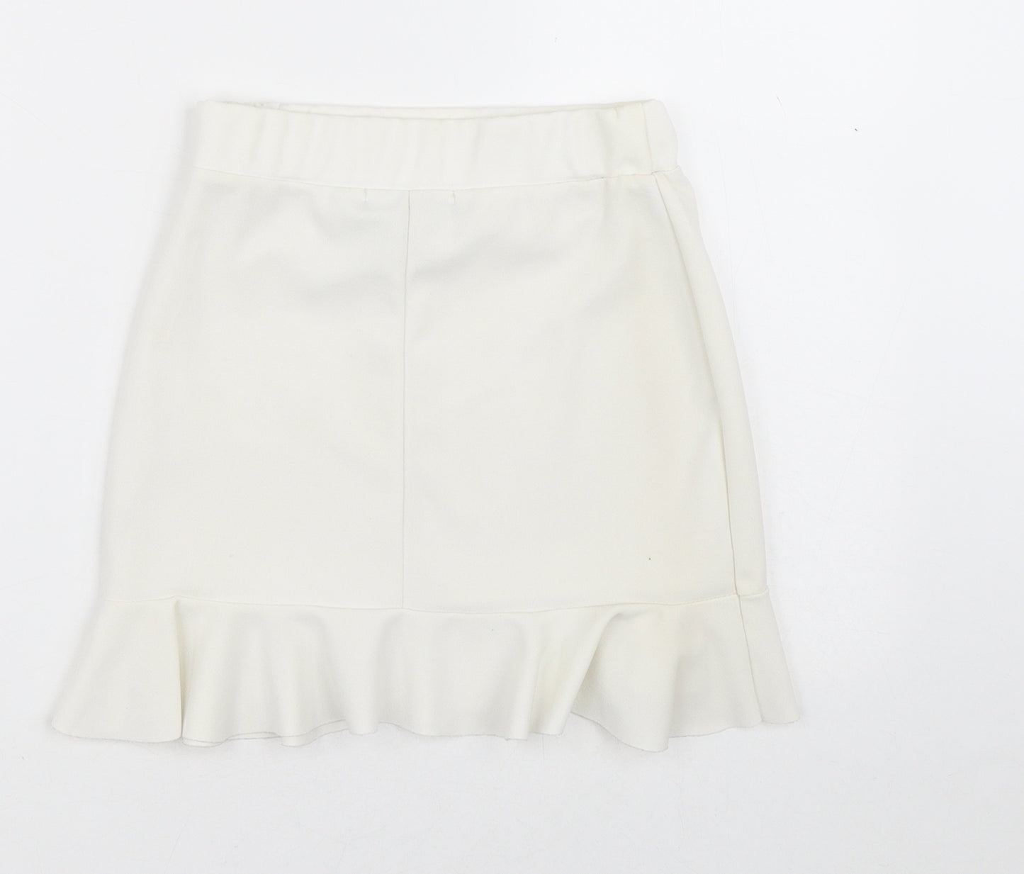 Parisian Womens White  Polyester A-Line Skirt Size 8