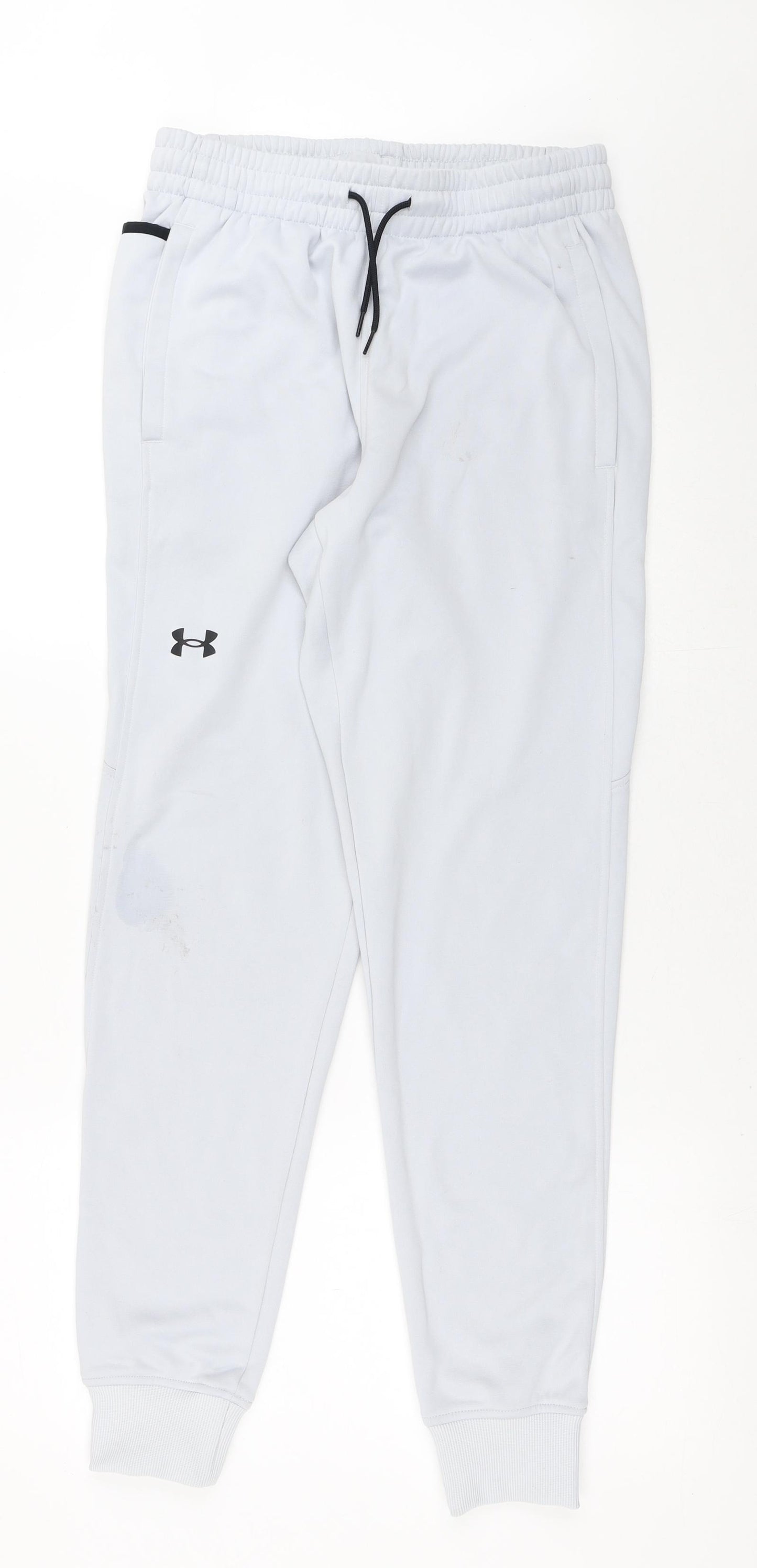 Under armour Mens Grey  Polyester Track Pants Trousers Size M L30 in Regular