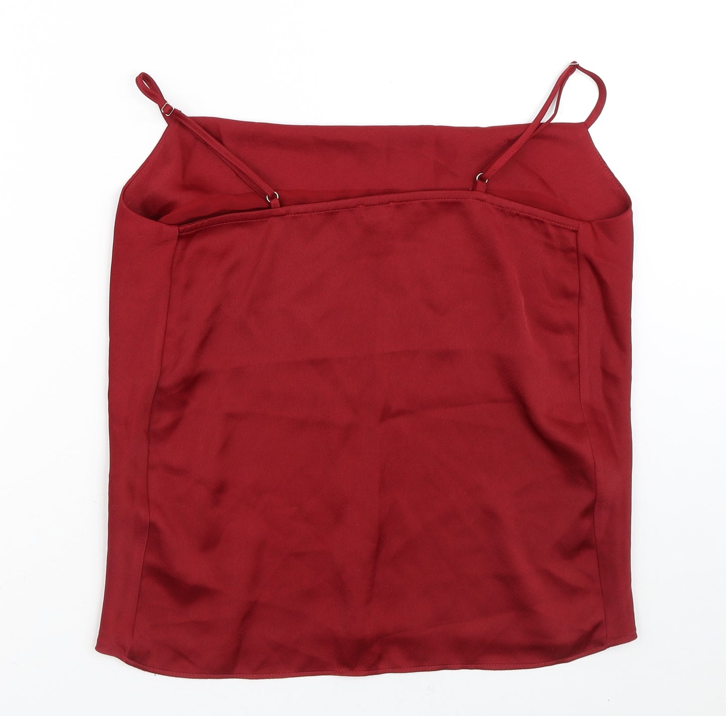 River Island Womens Red  Polyester Tunic Tank Size 8 Square Neck