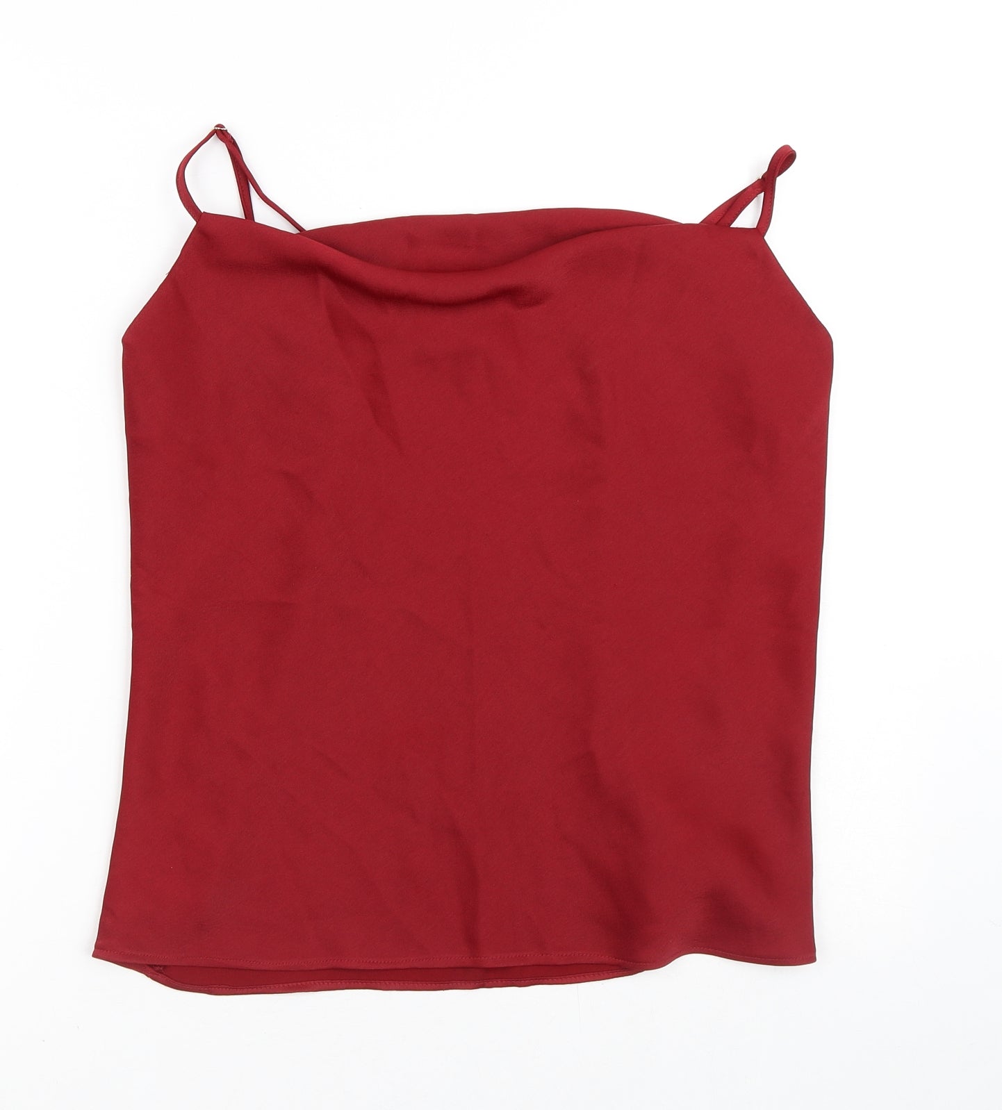 River Island Womens Red  Polyester Tunic Tank Size 8 Square Neck