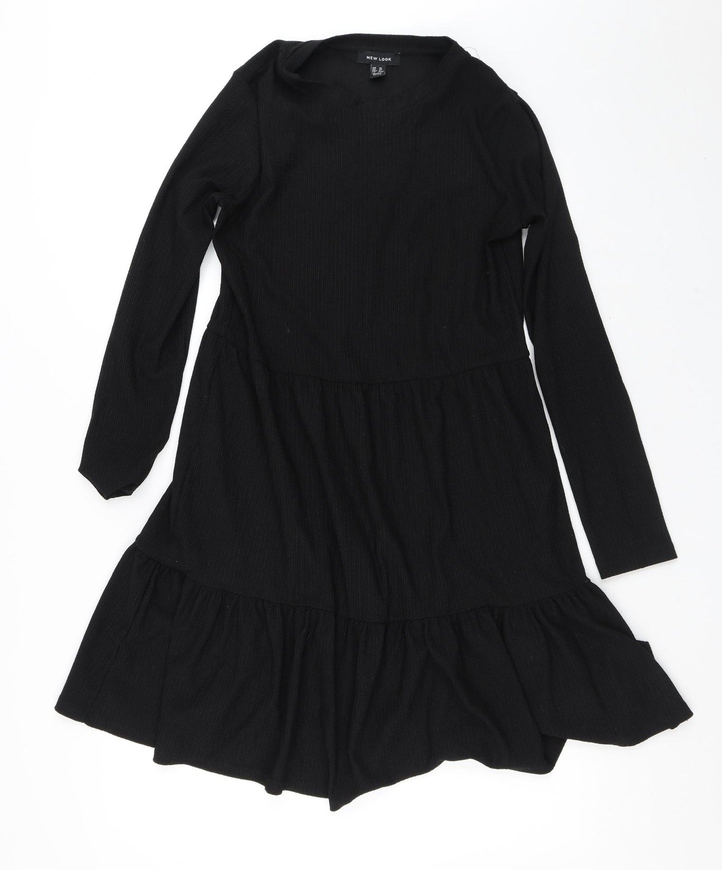 New Look Womens Black  Polyester A-Line  Size 10  Round Neck