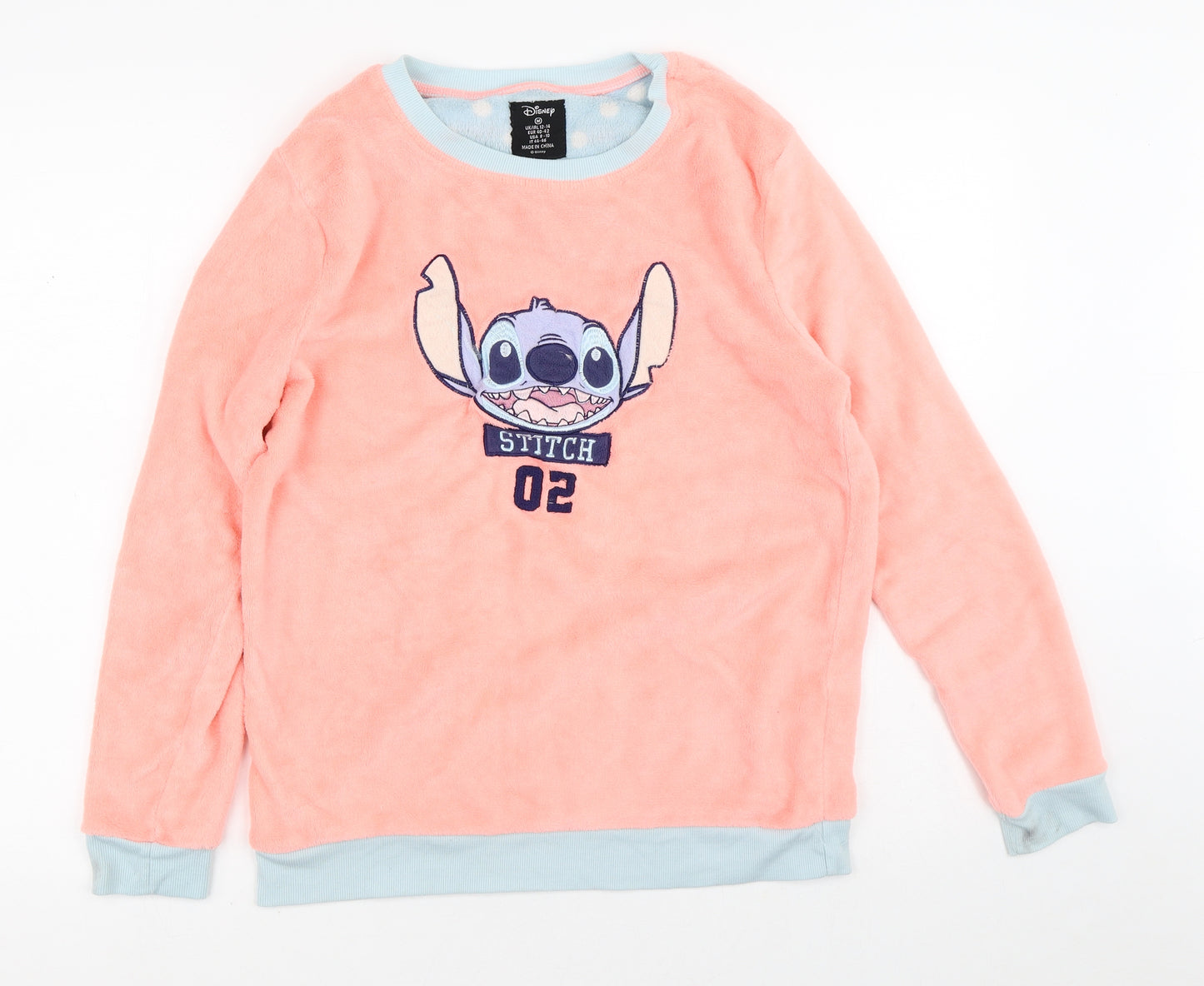 Disney Womens Orange  Polyester Top Pyjama Top Size M   - Stitch