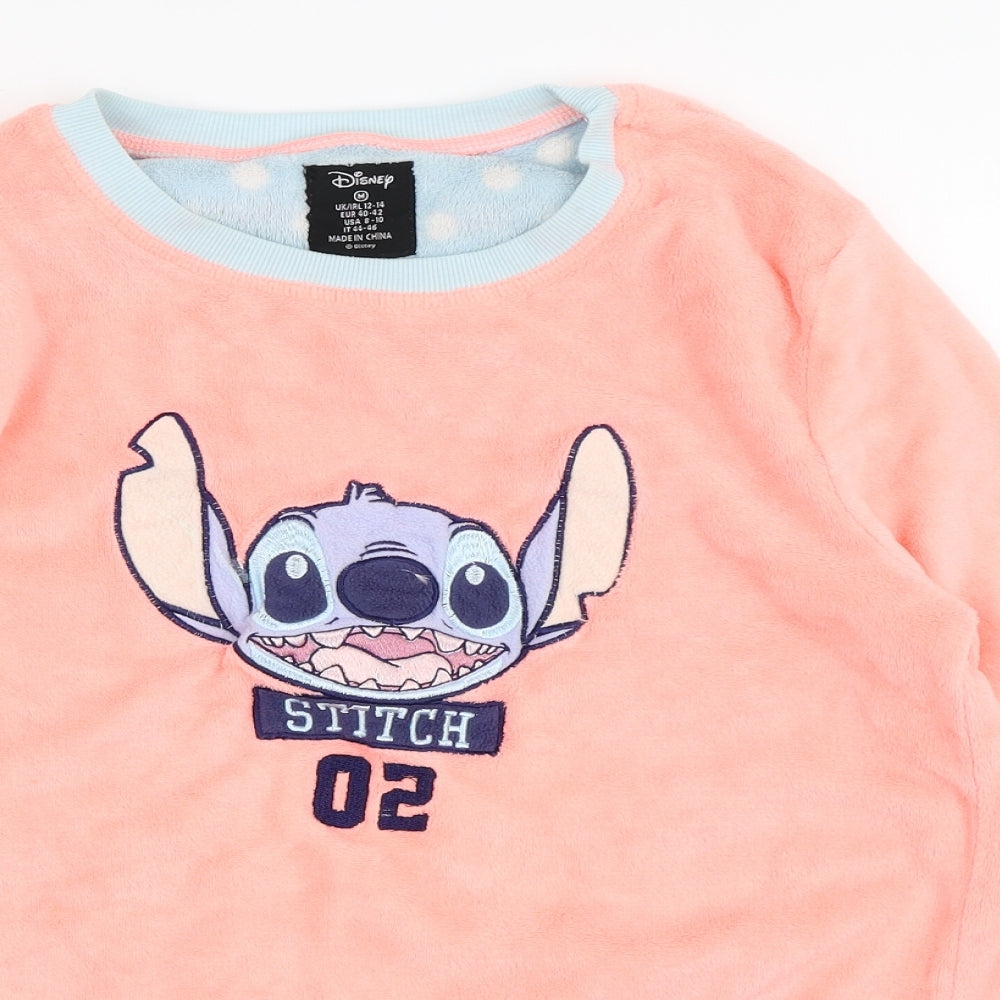 Disney Womens Orange  Polyester Top Pyjama Top Size M   - Stitch