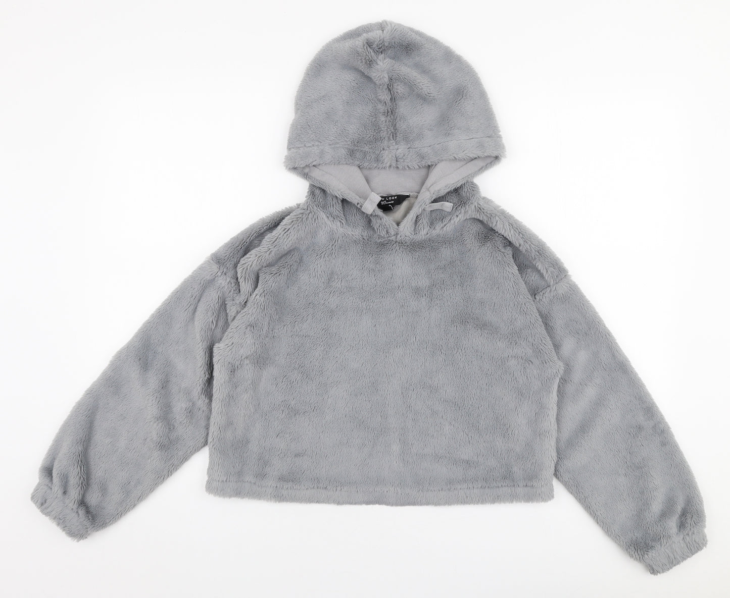 New Look Girls Grey  Polyester Pullover Hoodie Size 12-13 Years  Pullover