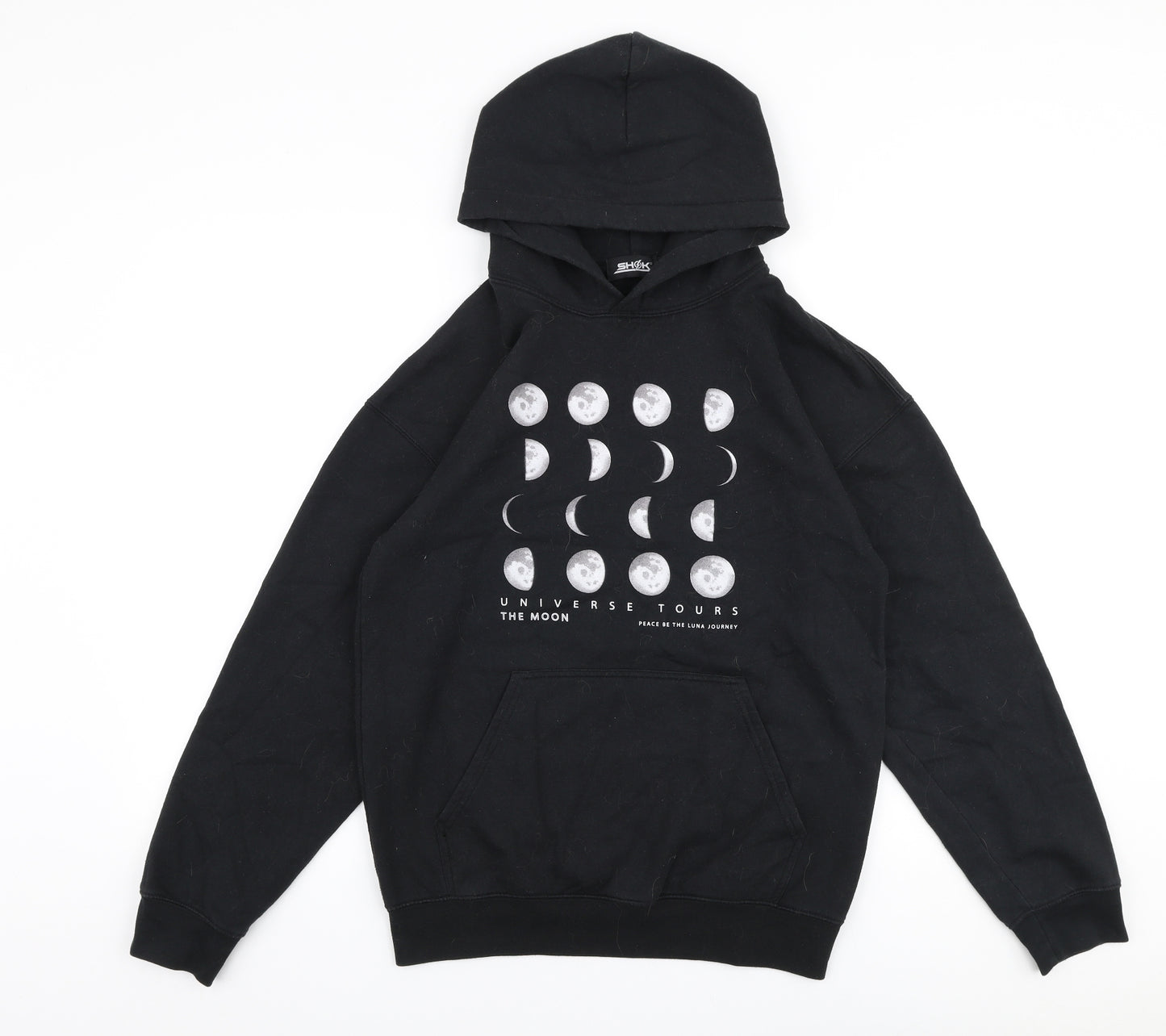 Shok Womens Silver  Cotton Pullover Hoodie Size S  Pullover - Luna phases