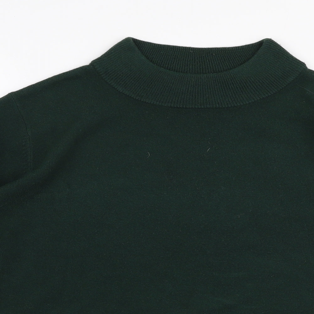 BHS Womens Green High Neck  Acrylic Pullover Jumper Size 20