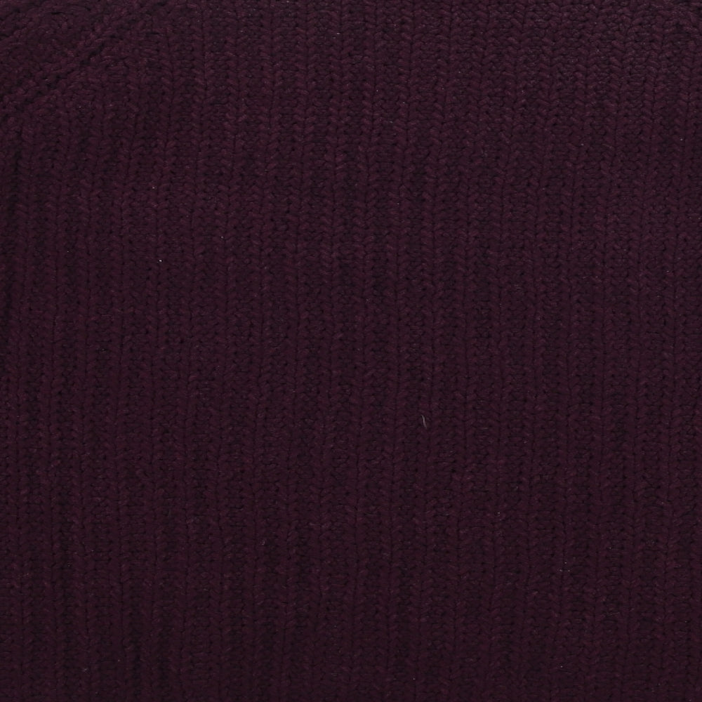 Marks and Spencer Womens Purple High Neck  Polyester Pullover Jumper Size M
